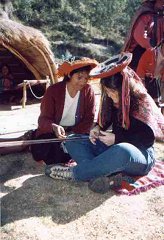 Terry and Rhea took a taxi to the weaving studio.  These incan women spoke the native language, no english or spanish. The taxi driver could translate incan to spanish and Rhea could translate spanish to english if needed but communications were via hand signals mostly.  Terry got to work with this woman for 3 hours.  (Click to enlarge)