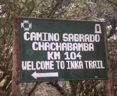 This is the trailhead and the sign pointing the way