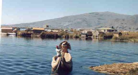 These are the traditional boats used to move from island to island.  The boat is made of reeds and rots away with a year or so.