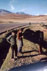 This was our return trip from Machu Pichu.  We stopped for photos and these kids ran up to see us as they new that tourists were a soft touch for handouts.
(Click to enlarge)