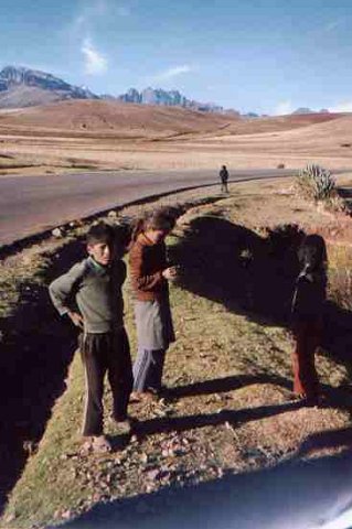 This was our return trip from Machu Pichu.  We stopped for photos and these kids ran up to see us as they new that tourists were a soft touch for handouts.
